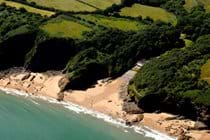 Aerial view of Waterwynch and the beautiful coastline 